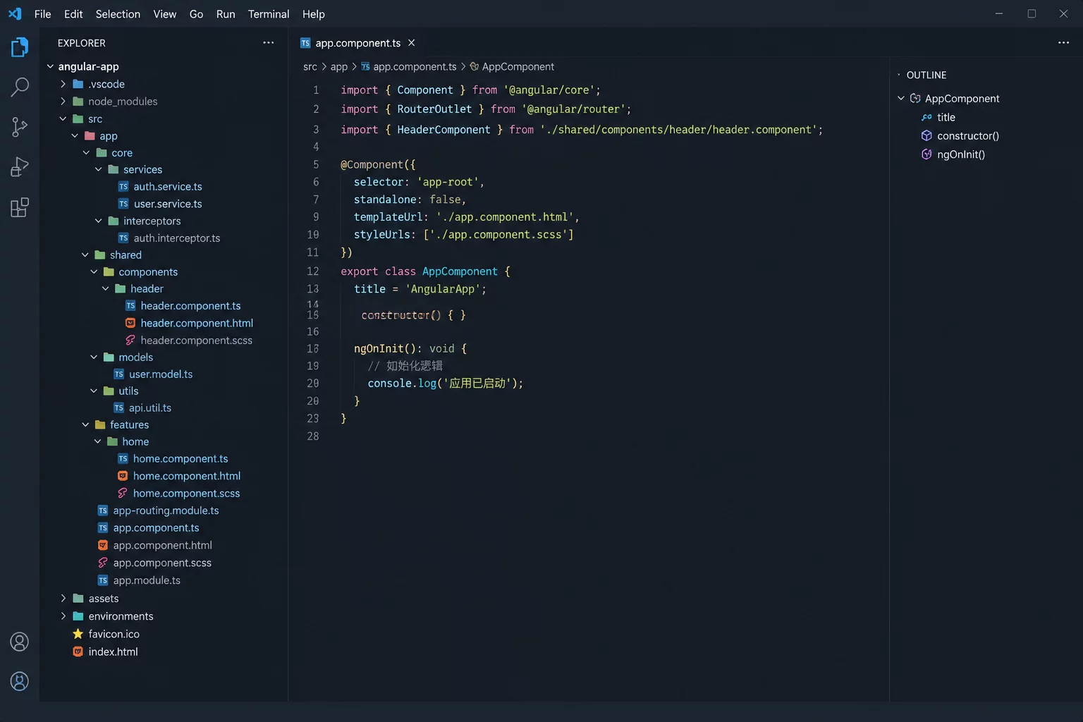 Angular best practice file structure